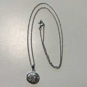 Silver Locket with floral design